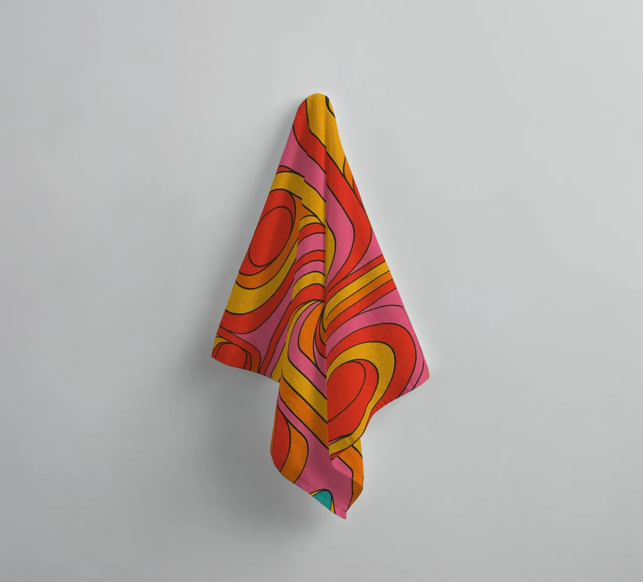 linee astratte cerchio vettore asciugamano da bagno da oneway