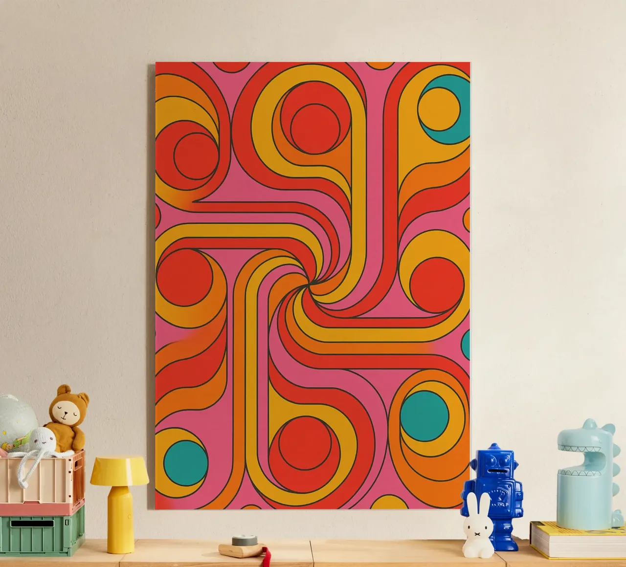 abstracte lijnen cirkel vector acryl van oneway