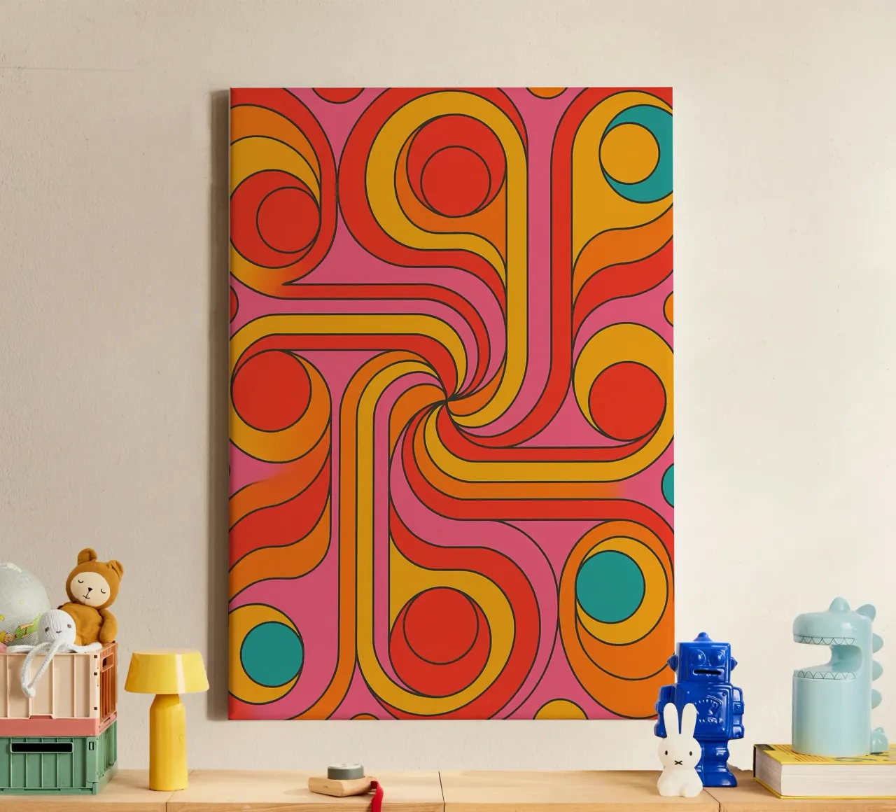 abstract lines circle vector canvas by oneway