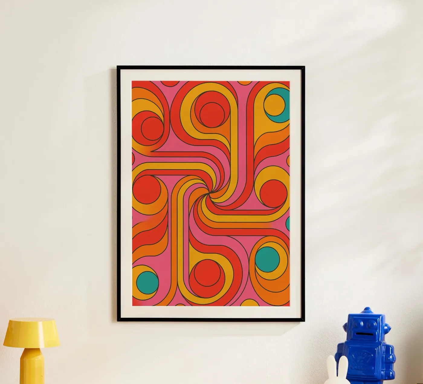 abstract lines circle vector poster van oneway