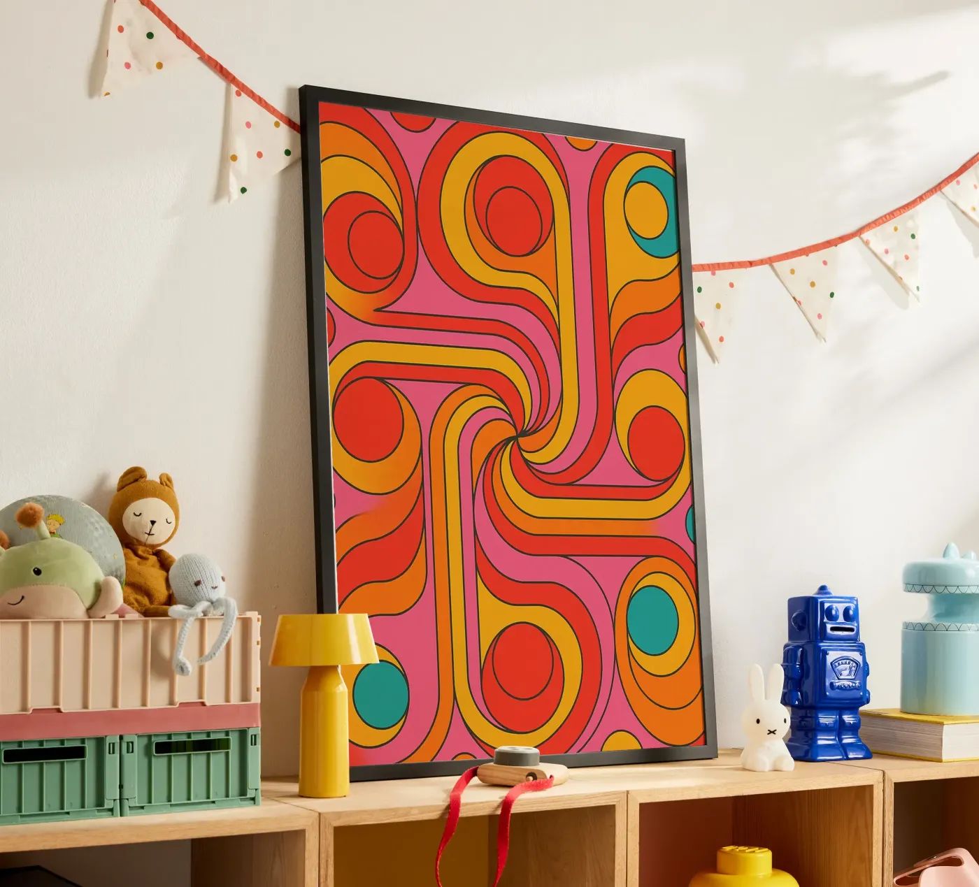 abstract lines circle vector poster van oneway