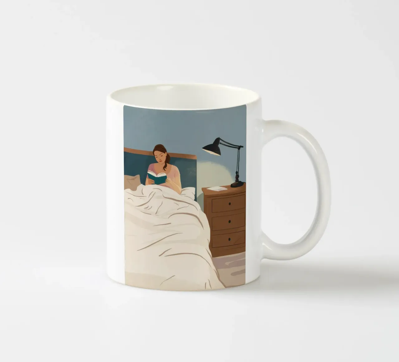 Sanctuary Bedside Story ceramic mug by Mossy Pigment