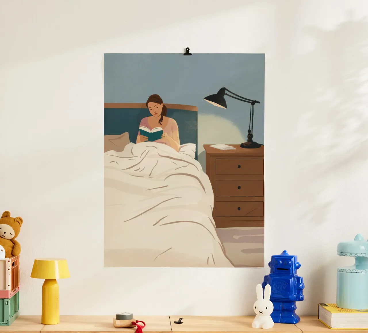 Storia del capezzale del santuario poster da Mossy Pigment