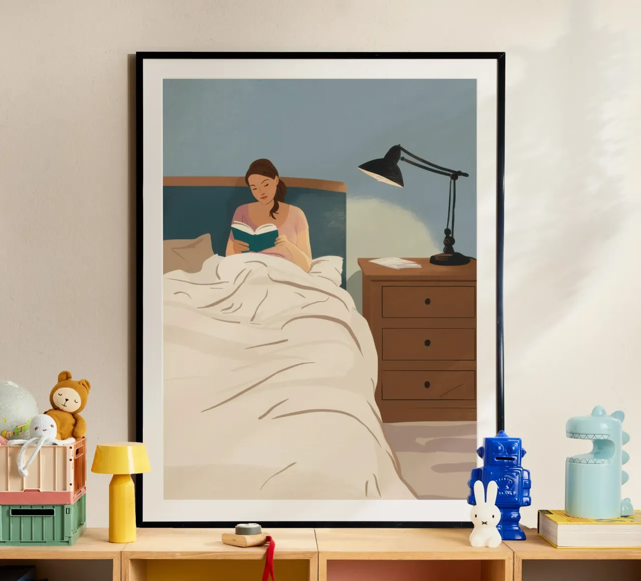 Storia del capezzale del santuario poster da Mossy Pigment