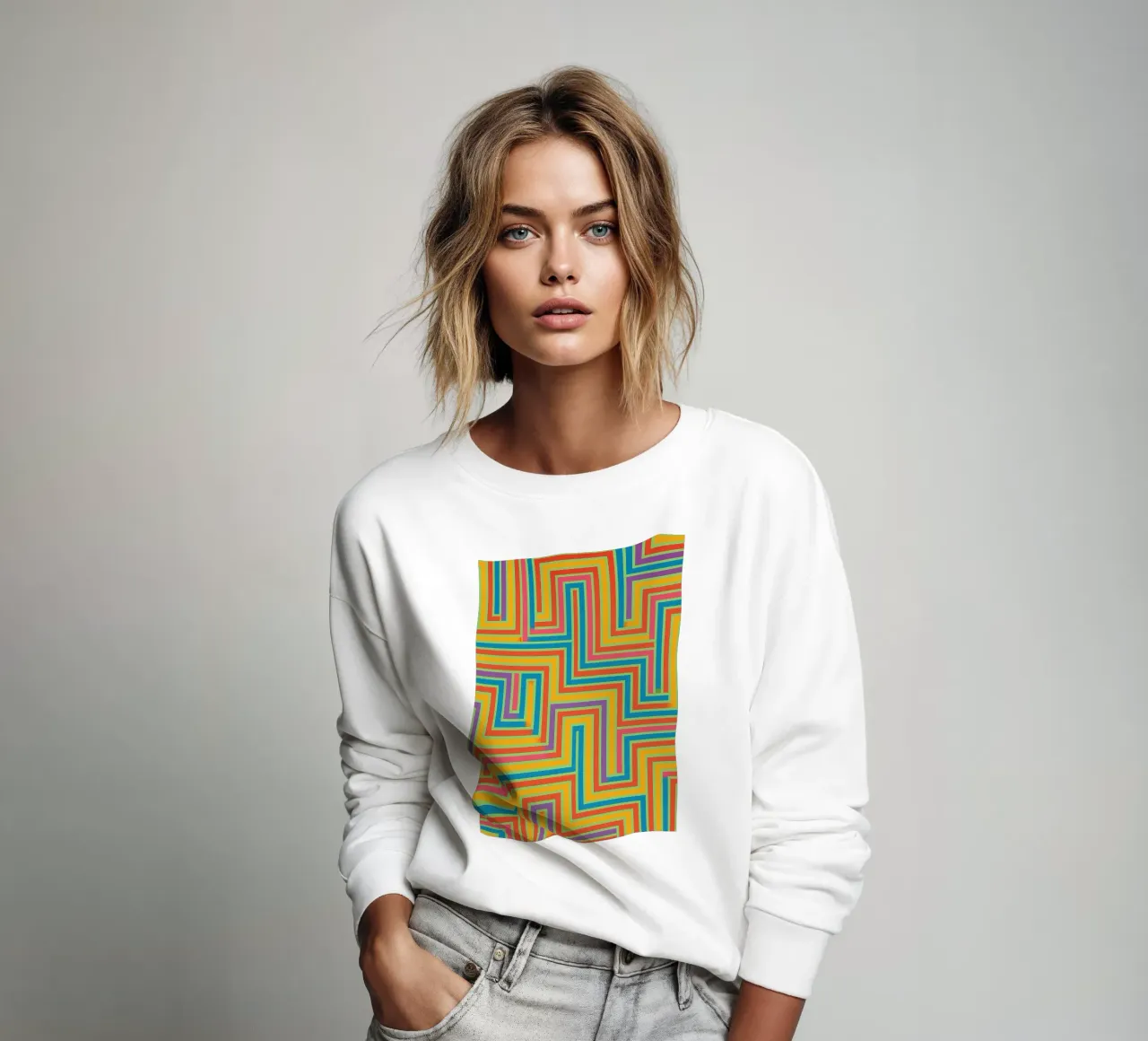 vector líneas abstractas sudadera de oneway