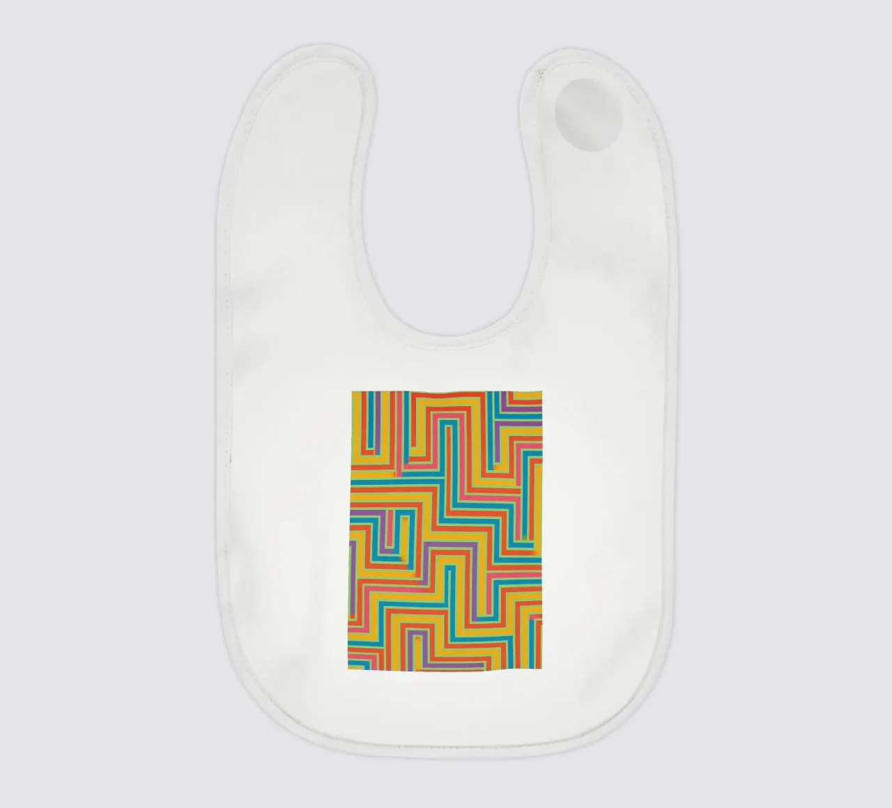 abstract lines vector baby bib by oneway