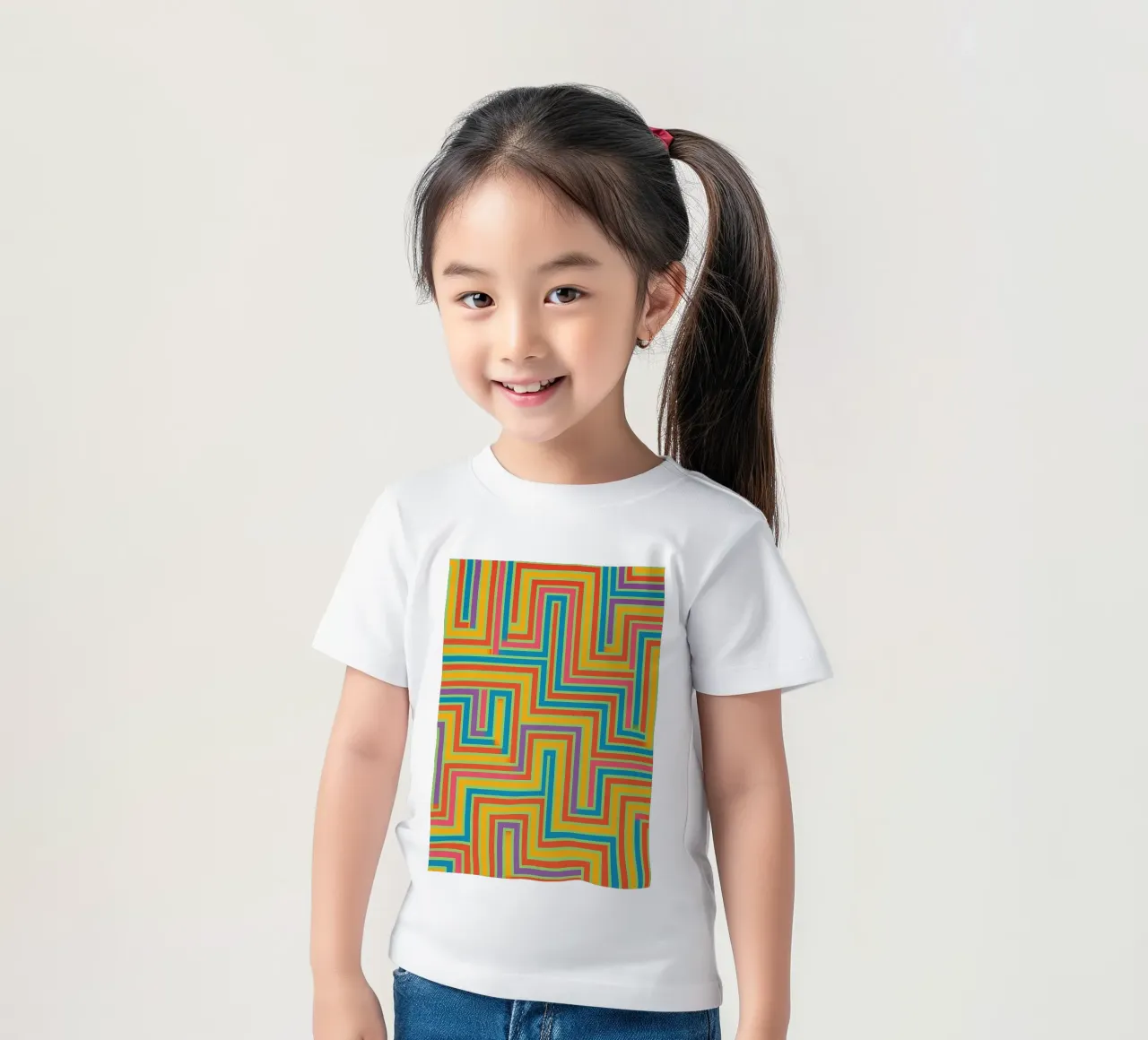 linee astratte vettoriali t-shirt bambini da oneway