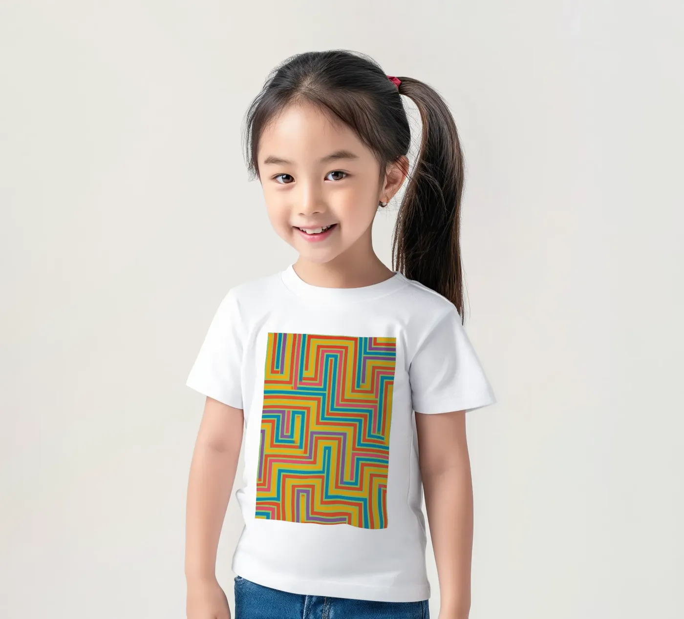 linee astratte vettoriali t-shirt bambini da oneway