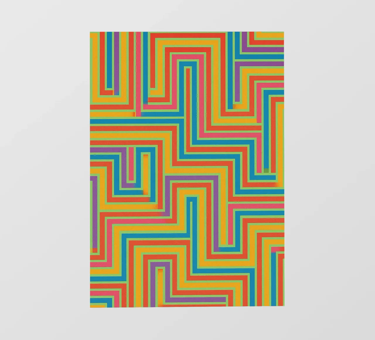 abstracte lijnen vector fotobehang van oneway