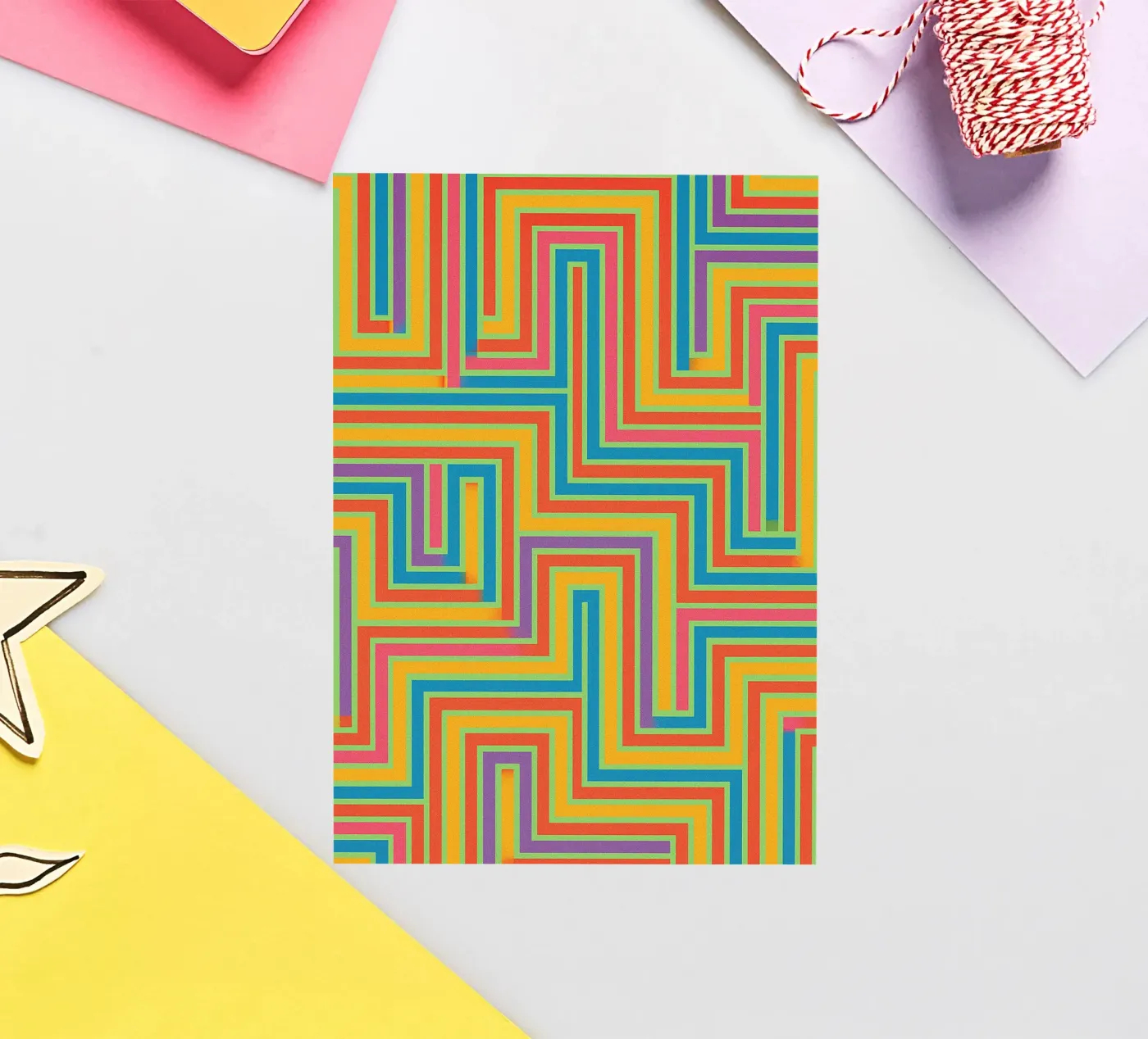 abstract lines vector sticker by oneway