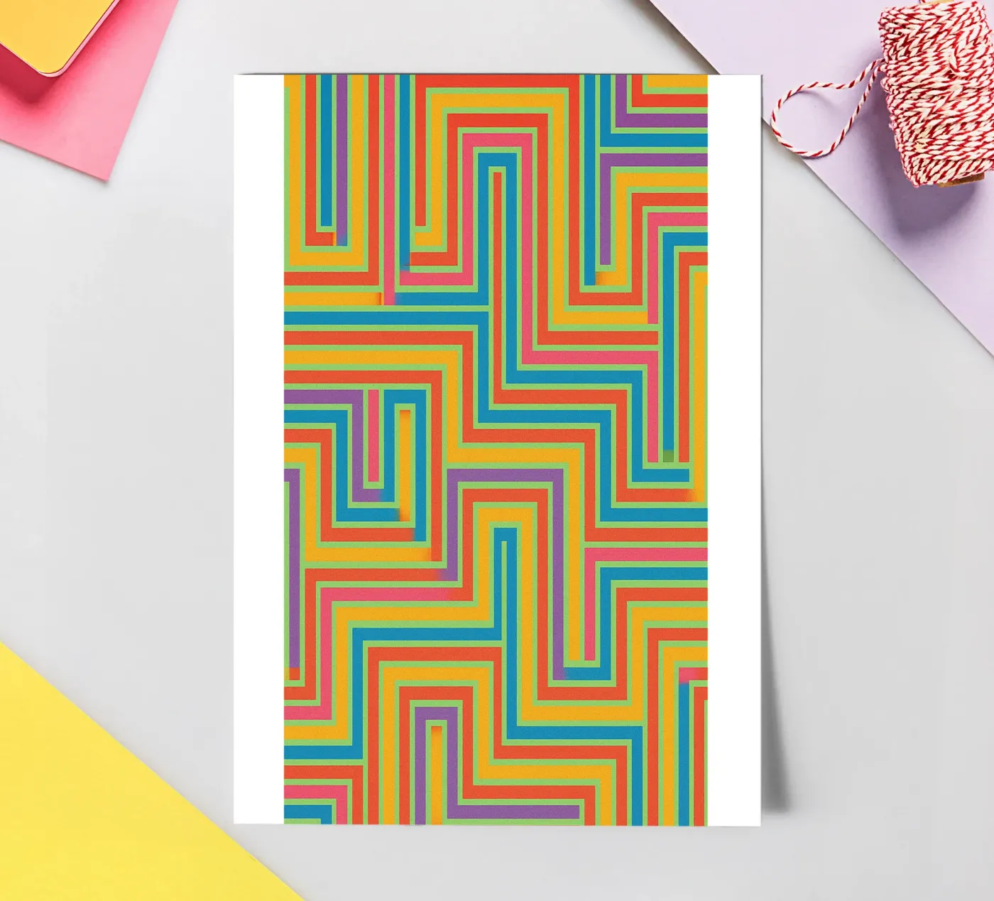 abstract lines vector planche autocollant de oneway
