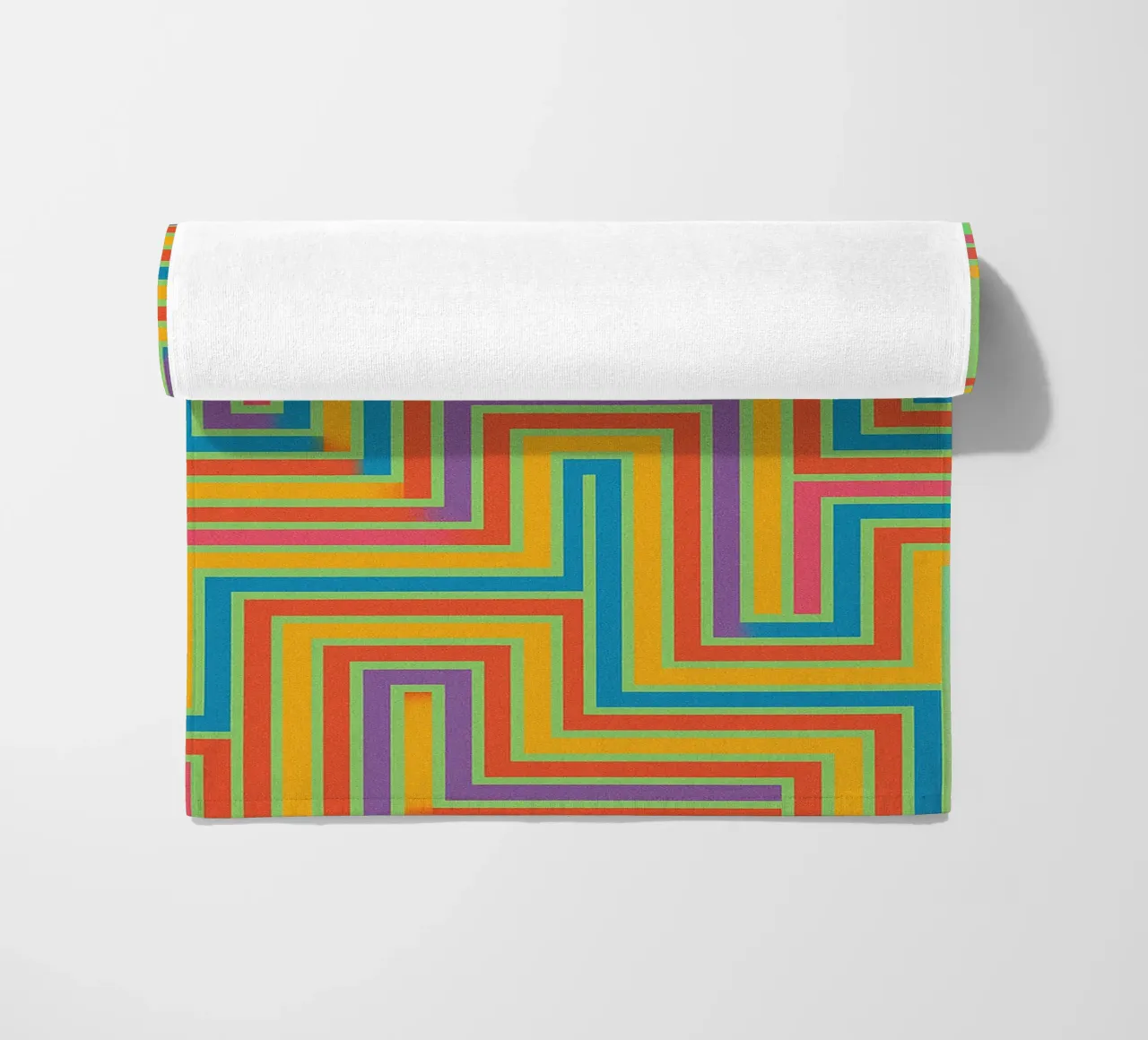 abstract lines vector beach towel by oneway