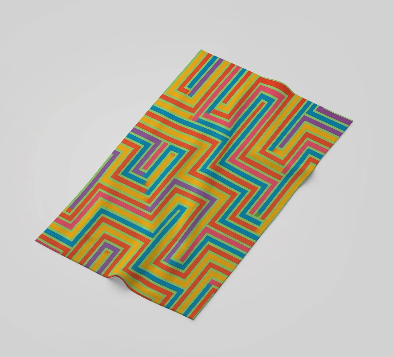 abstract lines vector beach towel by oneway