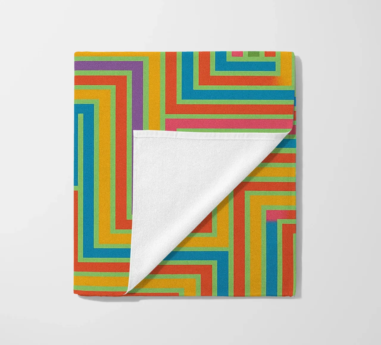 abstract lines vector beach towel by oneway