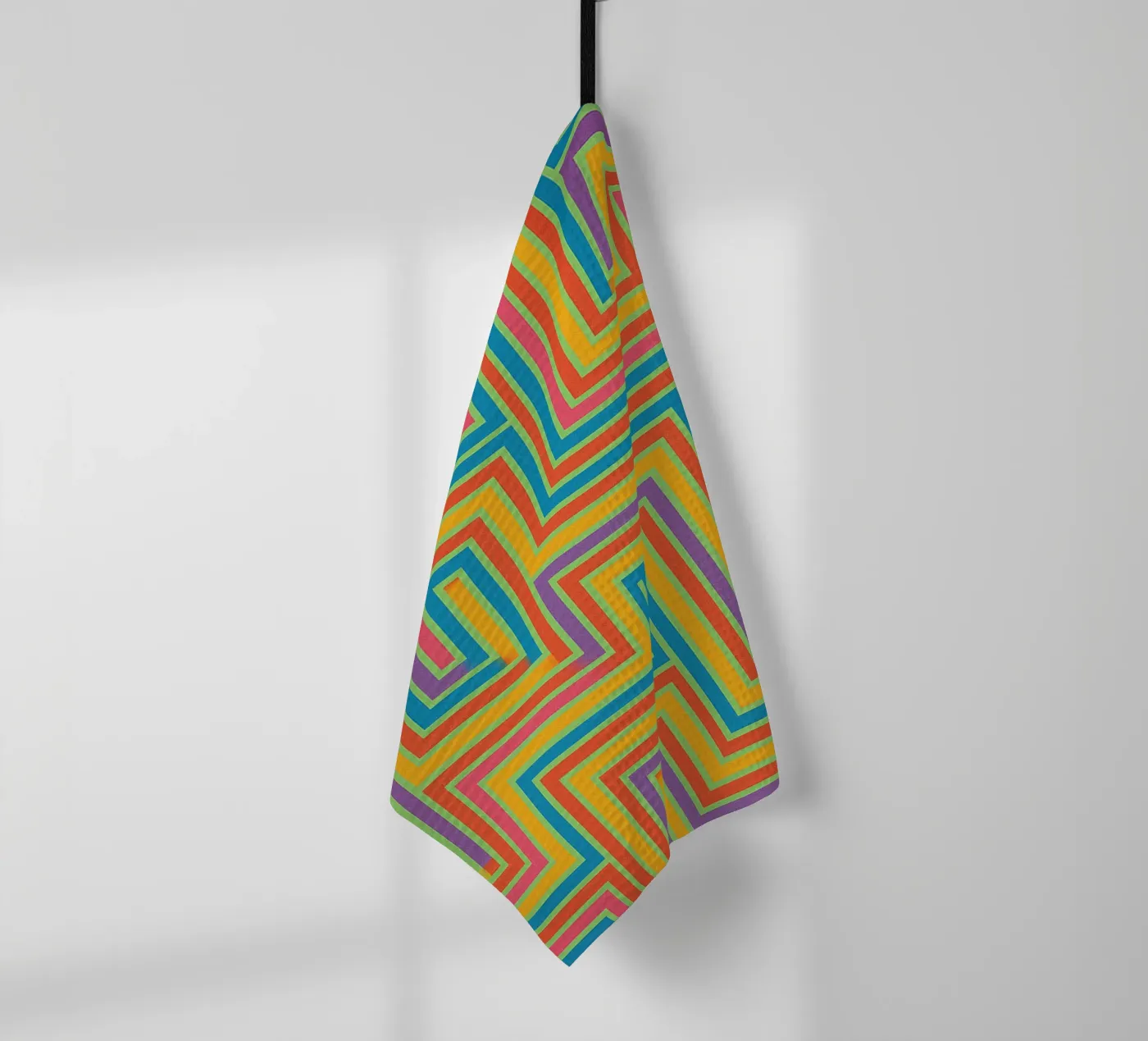 abstract lines vector tea towel by oneway