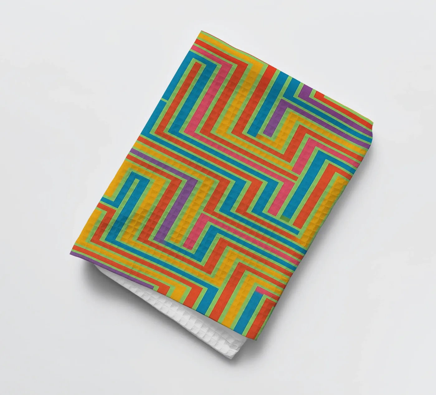 abstract lines vector tea towel by oneway