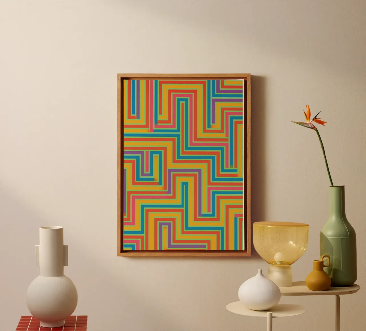 abstract lines vector canvas by oneway