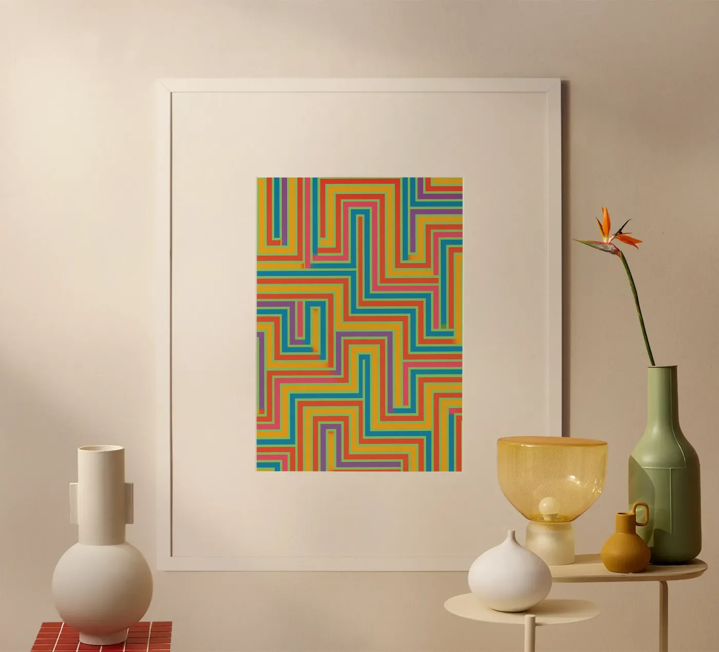 abstract lines vector poster da oneway