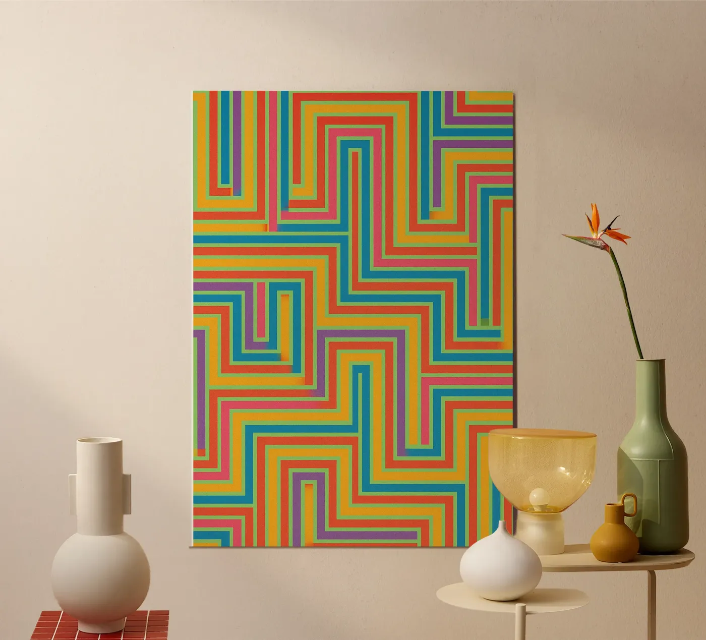 abstract lines vector poster da oneway