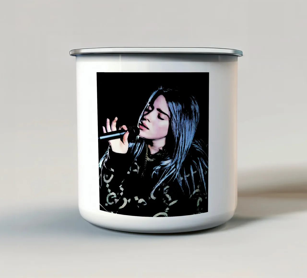 Billie Elish 14 Arte tazza in smalto da music soul