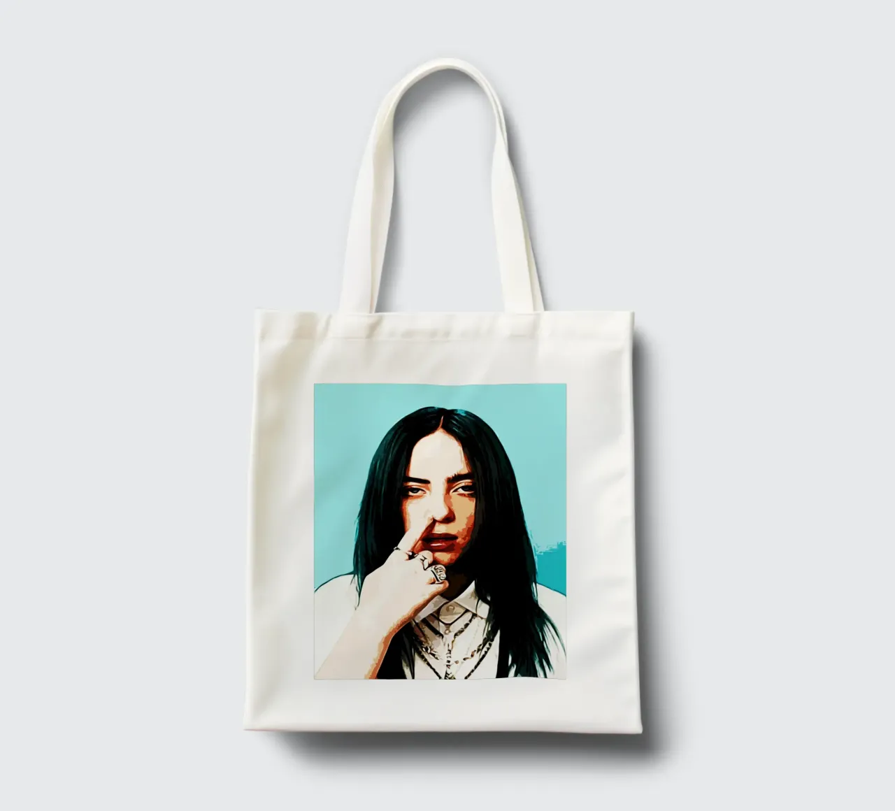 Billie Elish 4 Art borsa in juta da music soul