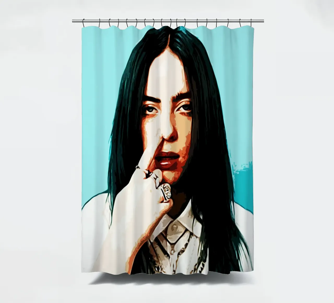 Billie Elish 4 Art tenda da doccia da music soul