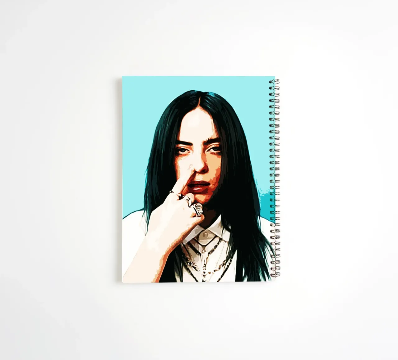 Billie Elish 4 Art spiral notebook by music soul