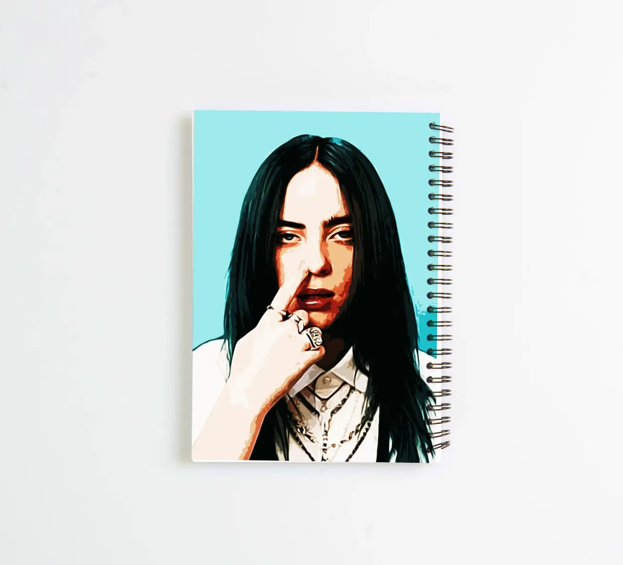 Billie Elish 4 Art spiral notebook by music soul