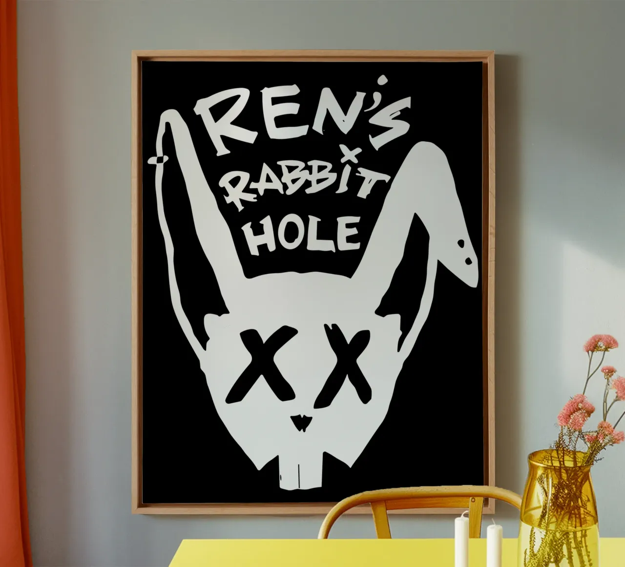REN Hi Rabbit Hole V1 canvas by ayanonegishi