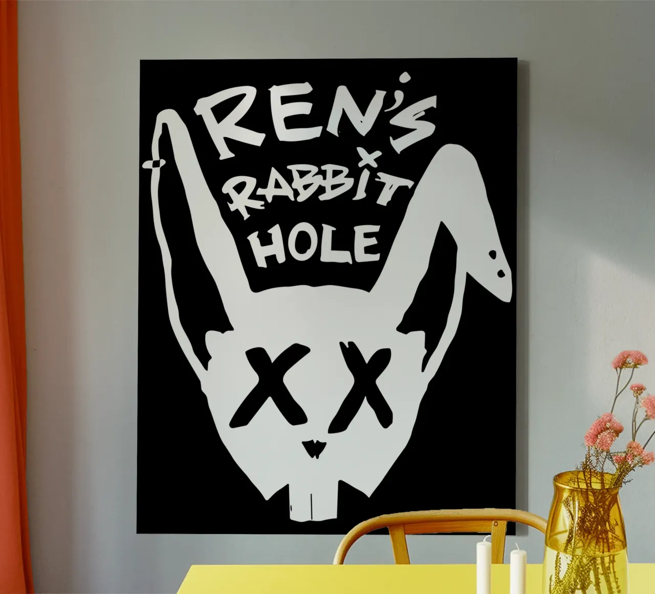 REN Hi Rabbit Hole V1 canvas by ayanonegishi