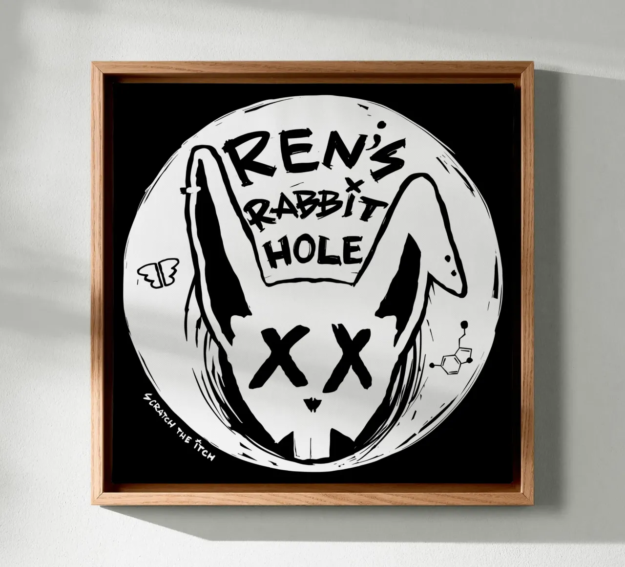 REN Hi Rabbit Hole V2 tela con Cornice a cassetta da ayanonegishi