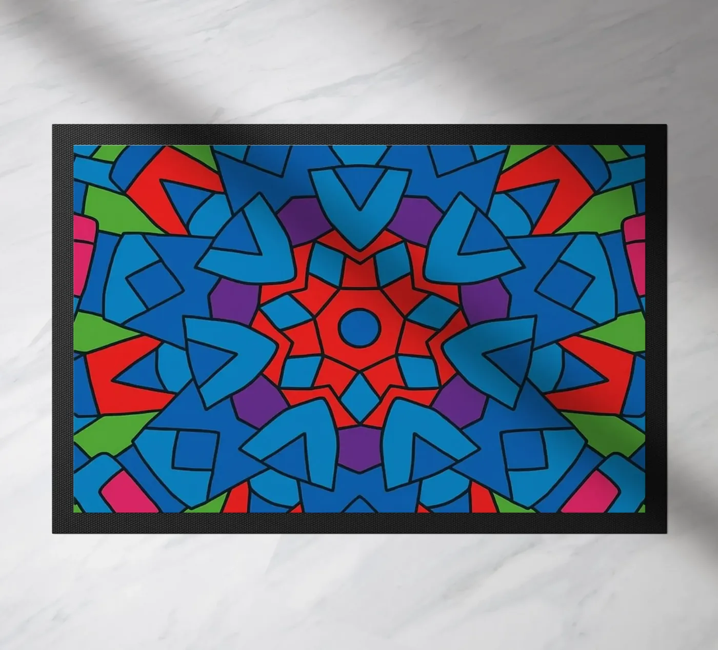 abstracte machine lijnvector deurmat van oneway