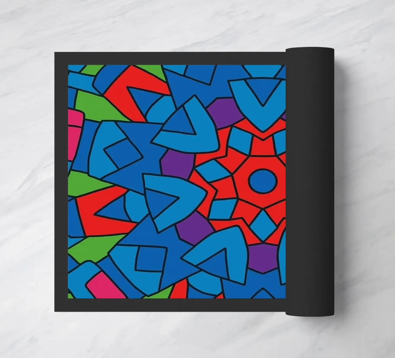 abstract machine line vector doormat by oneway