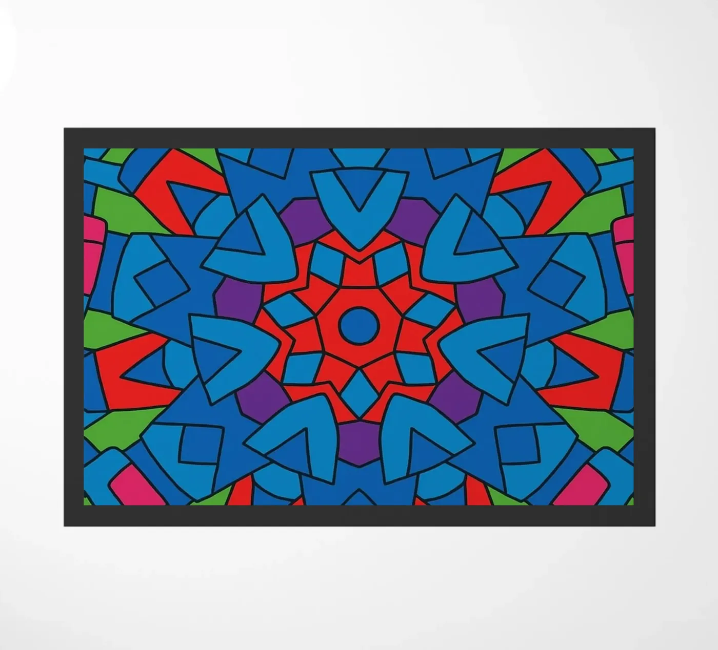 abstracte machine lijnvector deurmat van oneway