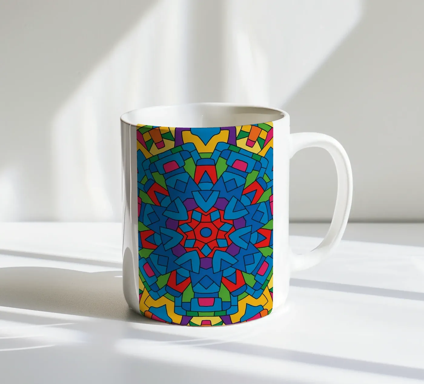 abstract machine line vector ceramic mug by oneway