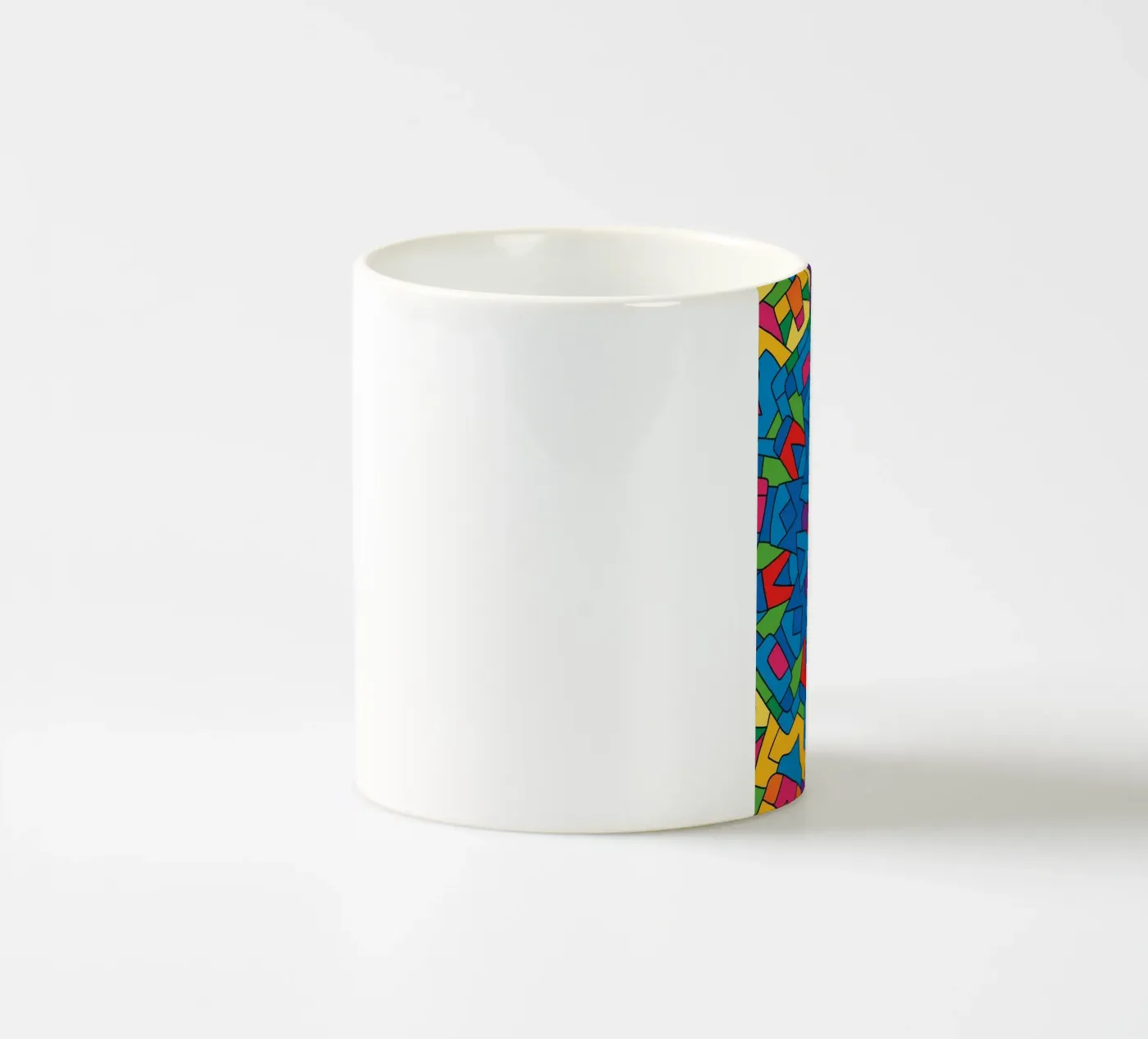abstract machine line vector ceramic mug by oneway