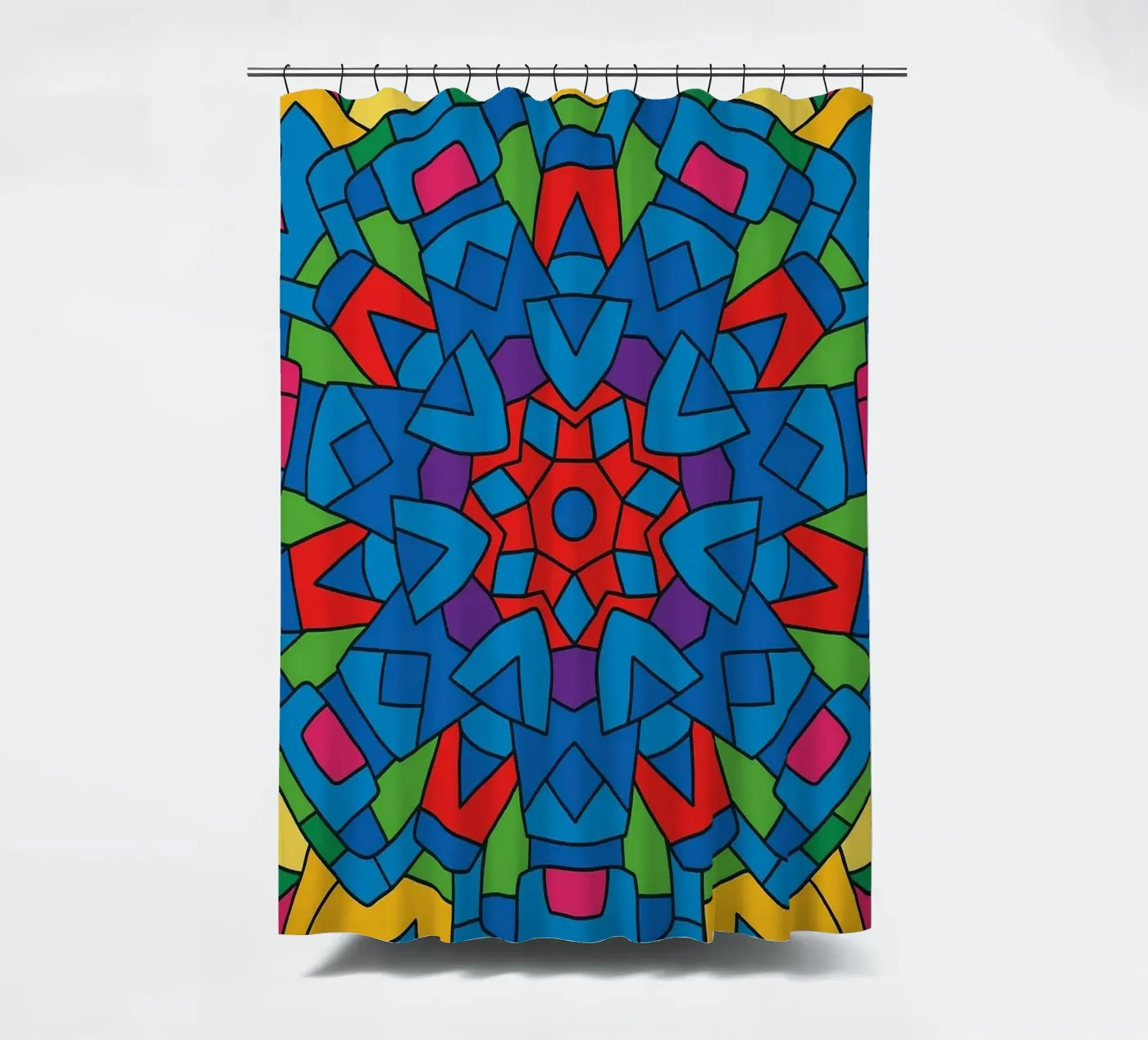 abstracte machine lijnvector douchegordijn van oneway