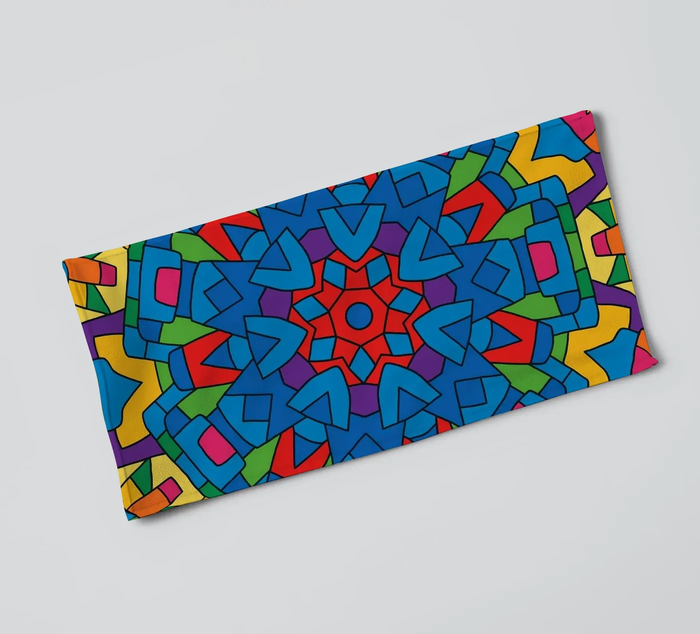 abstracte machine lijnvector badhanddoek van oneway