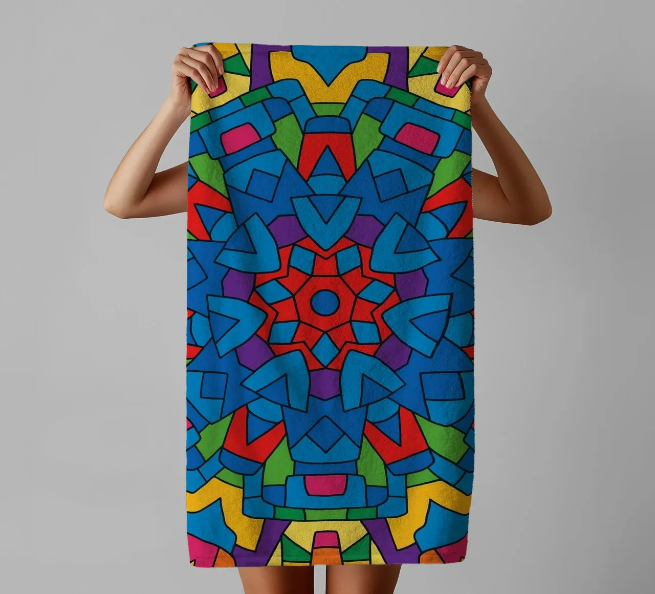 abstract machine line vector towel by oneway