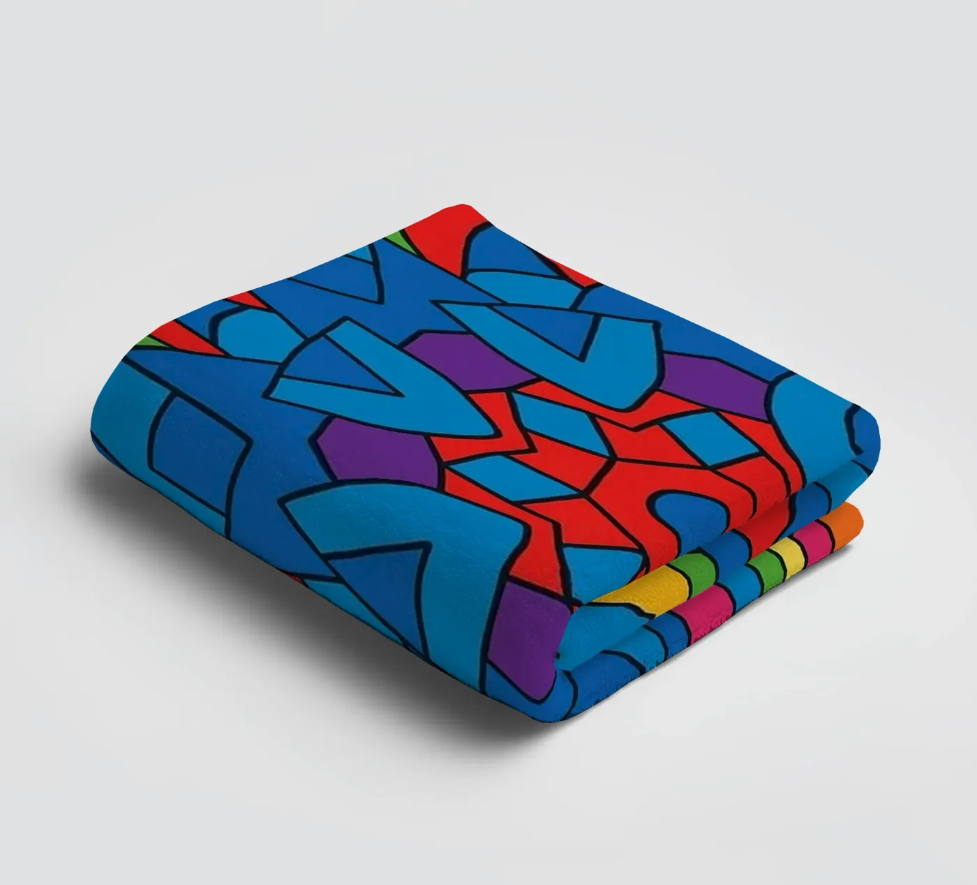 abstracte machine lijnvector badhanddoek van oneway