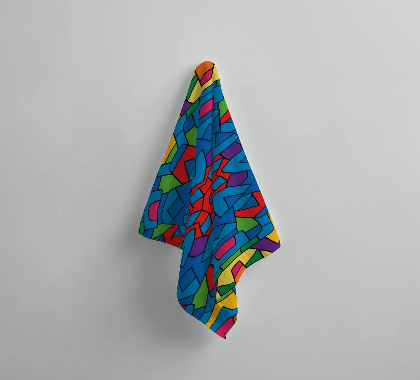 abstracte machine lijnvector badhanddoek van oneway