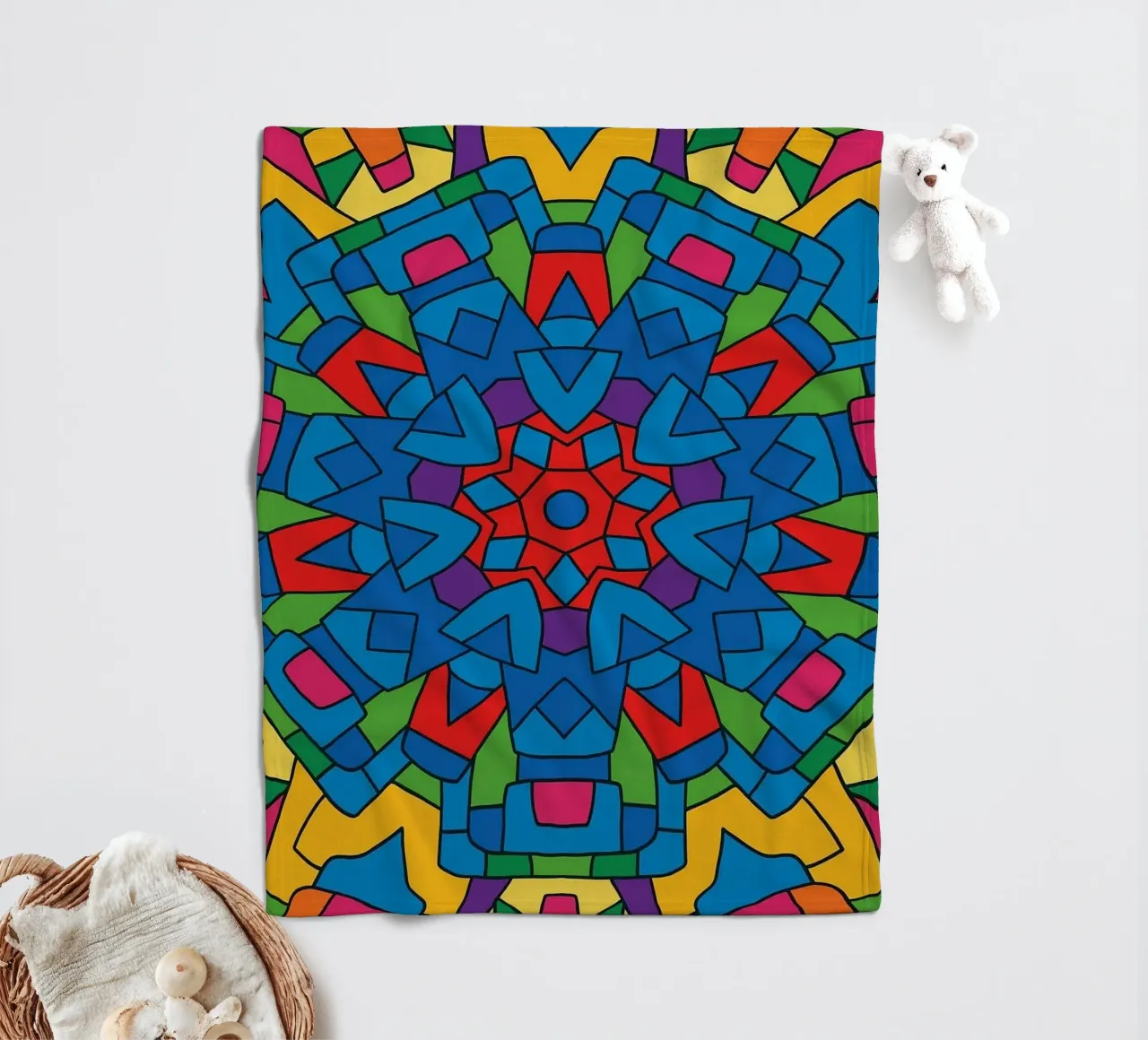 abstracte machine lijnvector fleecedeken van oneway