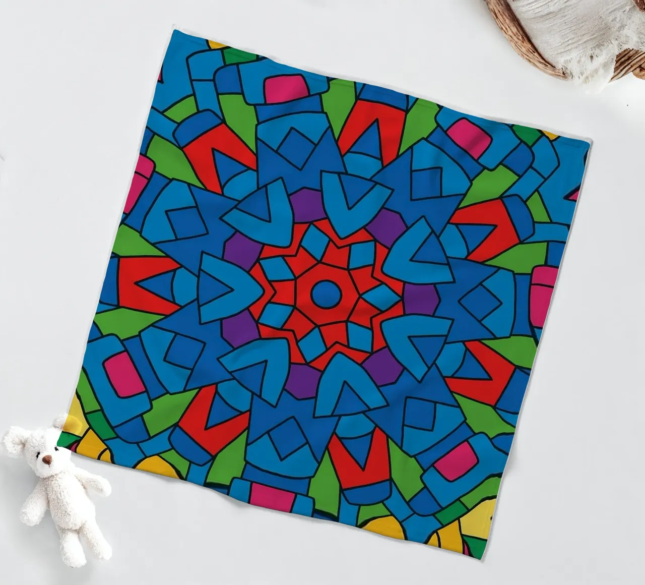 abstracte machine lijnvector fleecedeken van oneway