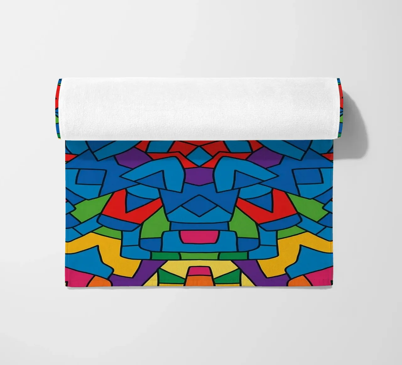 abstract machine line vector beach towel by oneway