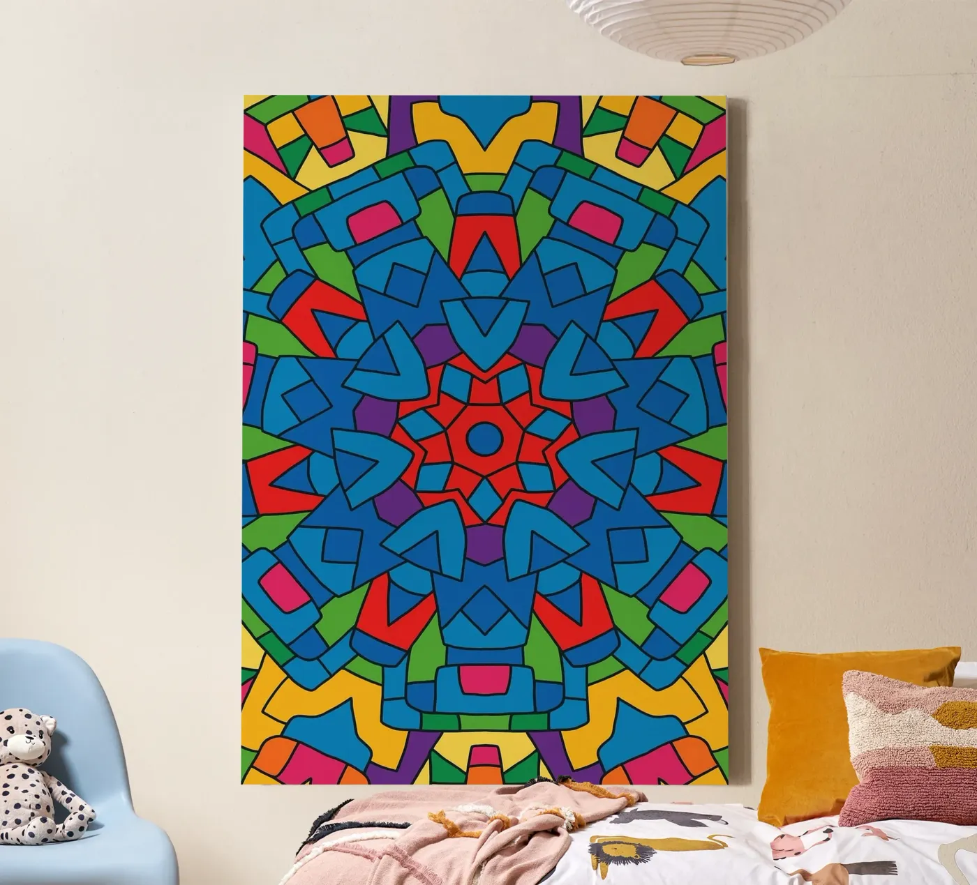 abstract machine line vector canvas by oneway