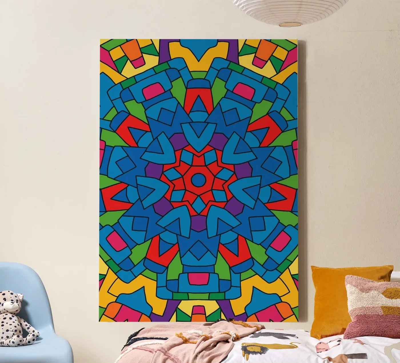 abstracte machine lijnvector canvas van oneway