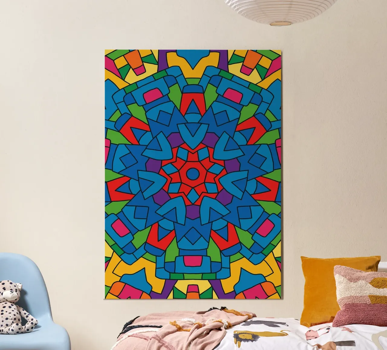 abstract machine line vector poster by oneway