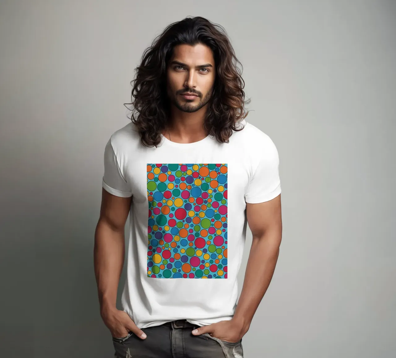 vettore polcadot astratto t-shirt da oneway