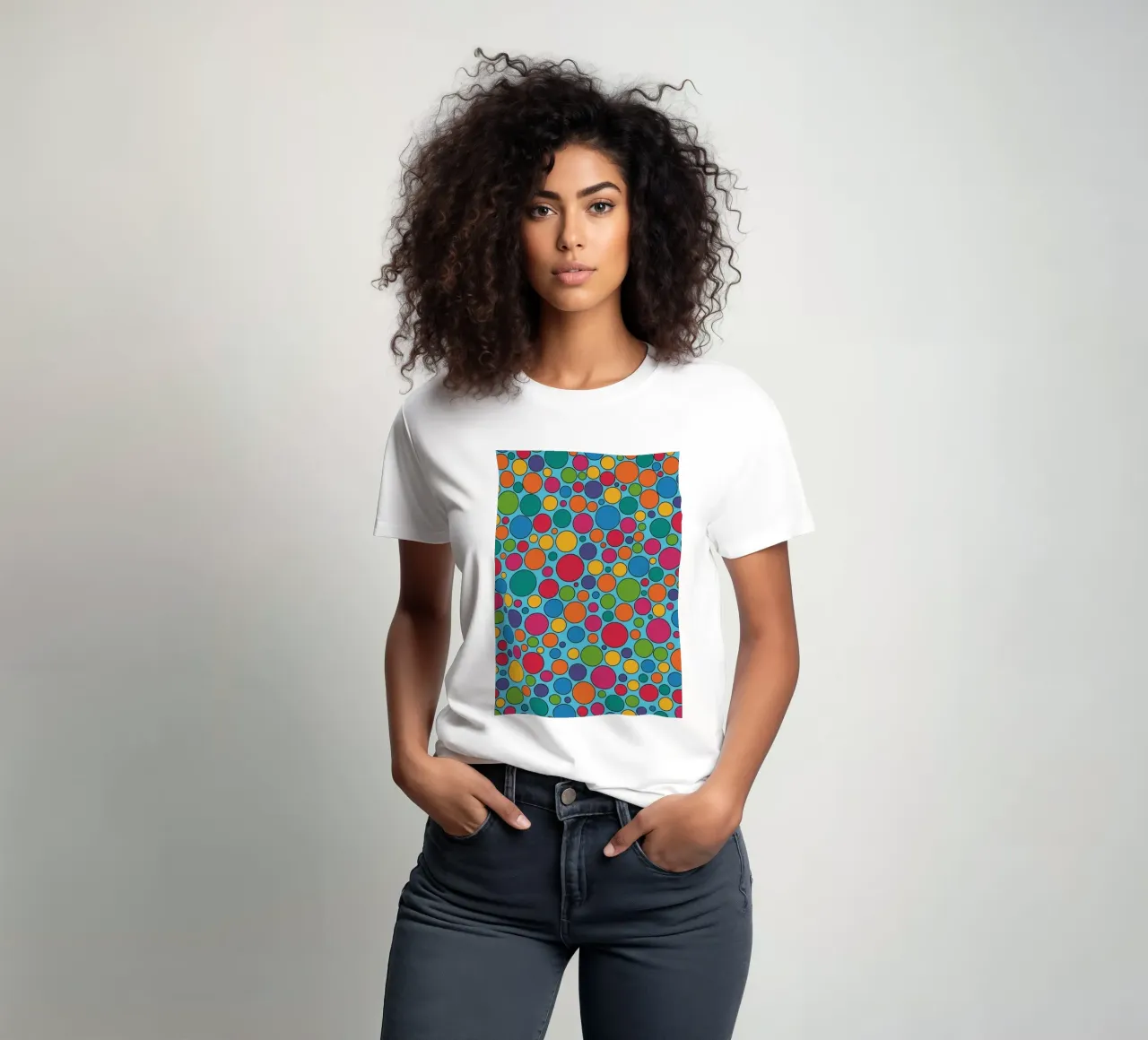 vettore polcadot astratto t-shirt da oneway