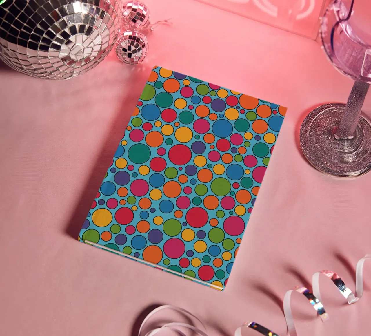 abstract polcadot vector notebook by oneway